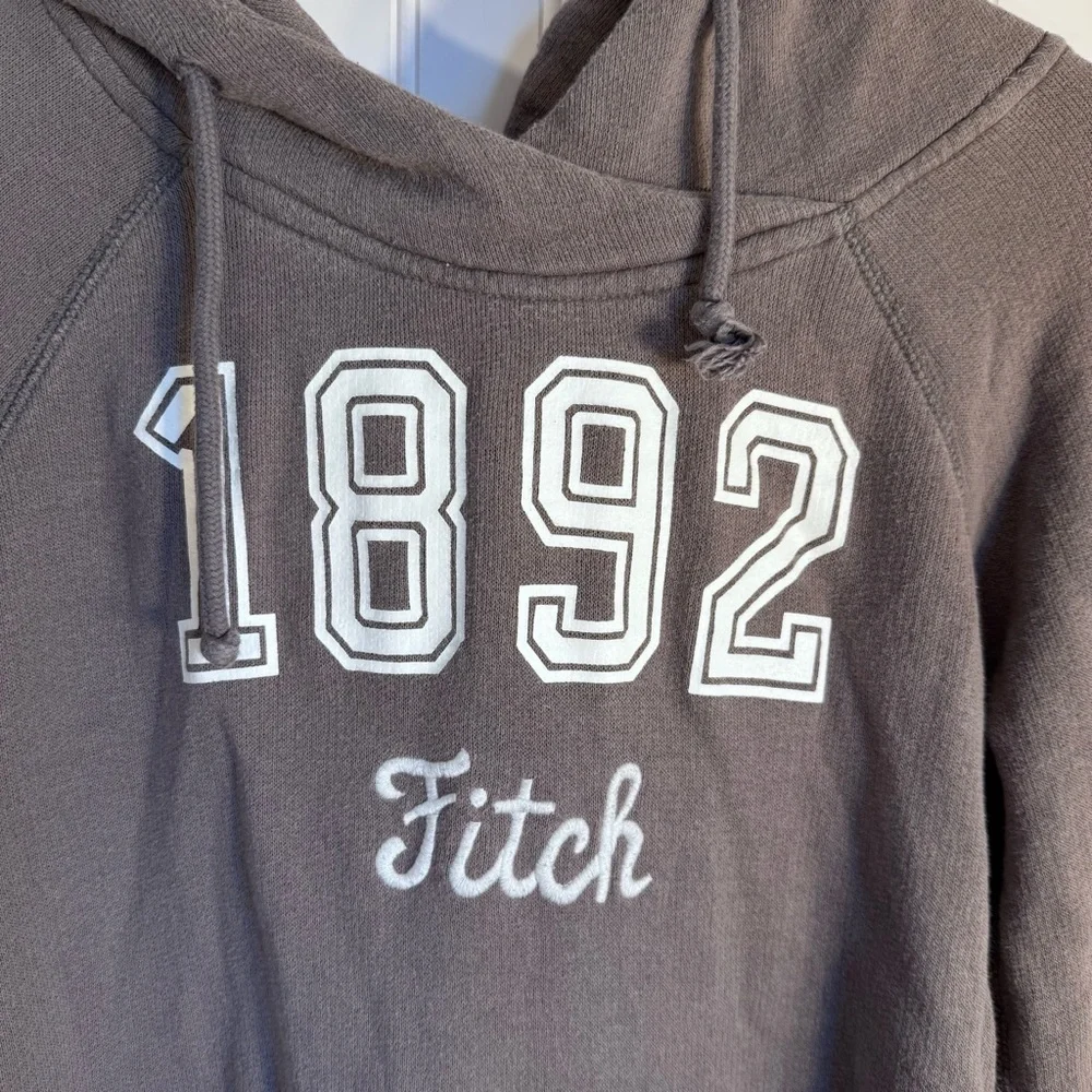 Abercrombie & Fitch Taupe Brown 100% Cotton Hooded Sweatshirt Women’s Size M